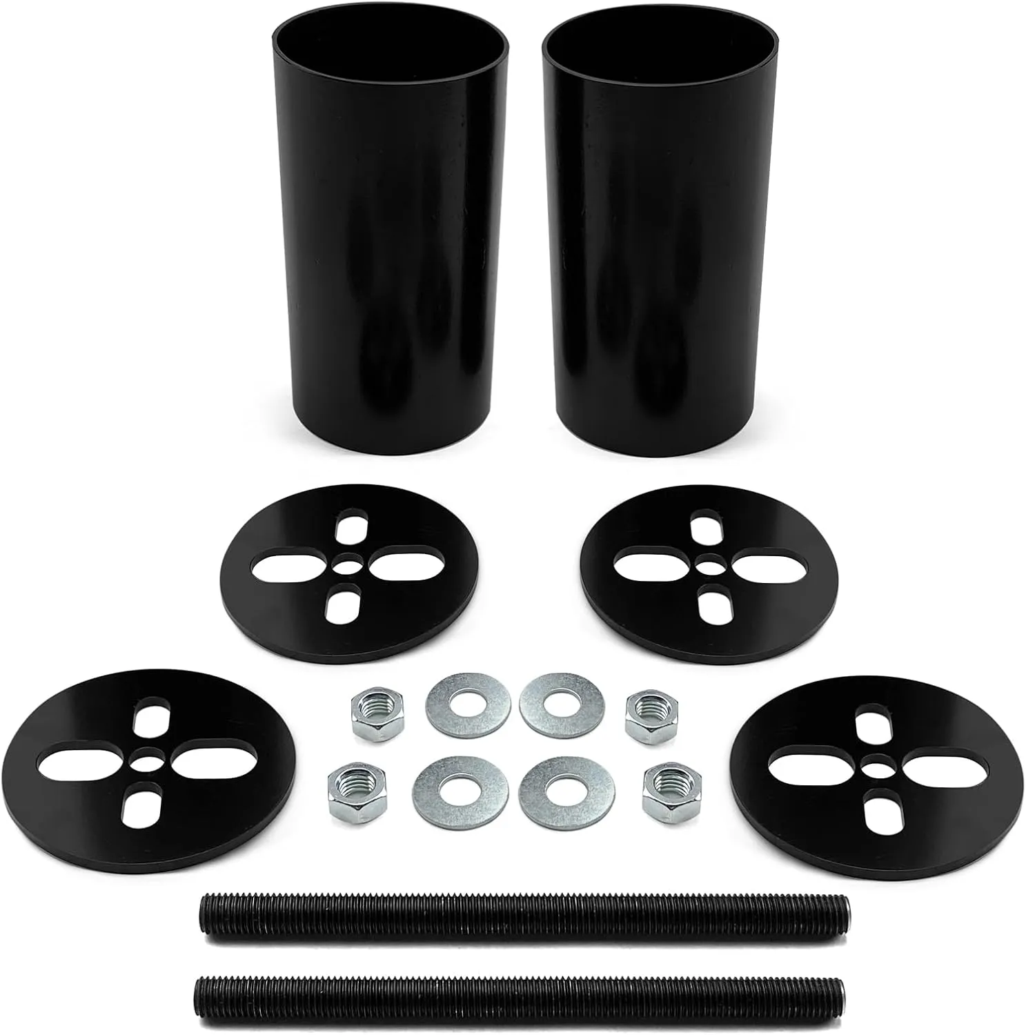 MILLISEC DIY Bag Mounting Brackets Cups Universal Fabricator Air Ride Suspension, Automobile Air Spring Accessories, Suitable for Automobile Modification, Fits Most Cars