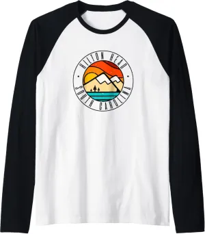 Minimalist Outdoors Hilton Head South Carolina SC Raglan Baseball Tee