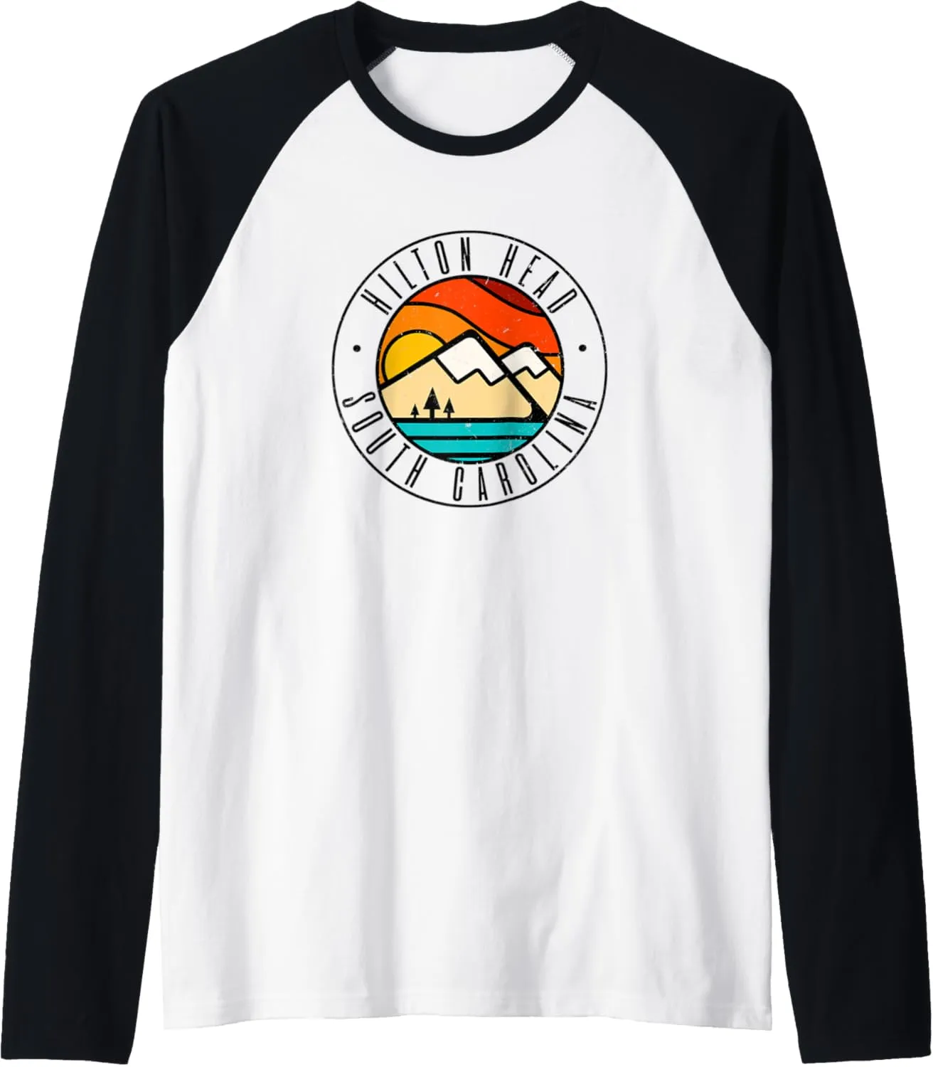 Minimalist Outdoors Hilton Head South Carolina SC Raglan Baseball Tee