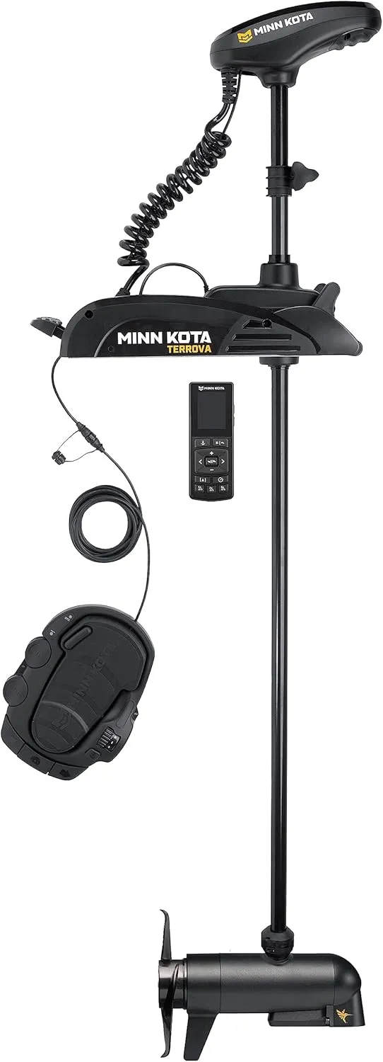 Minn Kota Terrova Bow-Mount Electric Trolling Motor with GPS, Spot-Lock, MEGA Down Imaging, 112 Lb. Thrust, 60 in. Shaft, Freshwater