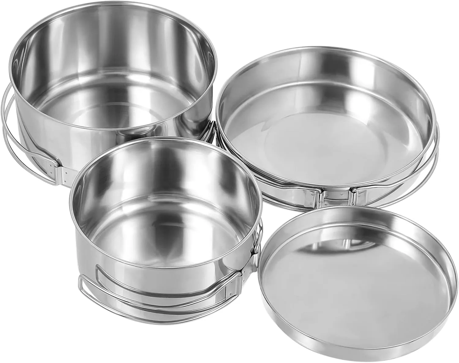 Mipcase Picnic Cooker Pot Stackable Camping Skillet Mini Camping Stove Cutlery Camping Stove Propane Picnic