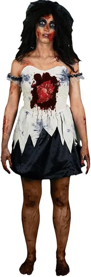 Morphsuits Women's Morphcostume Co Beating Heart Zombie Digital Female Costume, Black/White, Medium