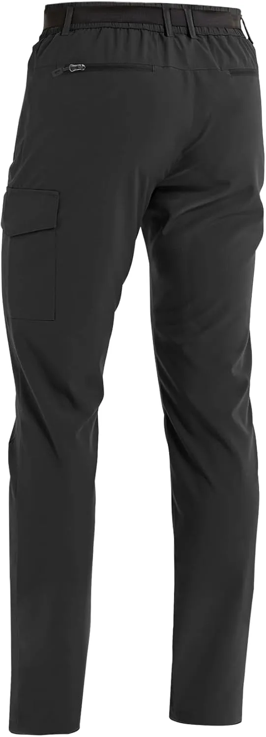 MOURCE Hiking Pants Men Lightweight Quick Dry - Water Resistant Stretch Cargo Travel Pants for Men with 6 Pockets
