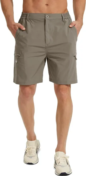 MOURCE Men's Hiking Shorts 9" - Lightweight Quick Dry Cargo Shorts for Men with 5 Pockets for Summer Golf Travel & Camping