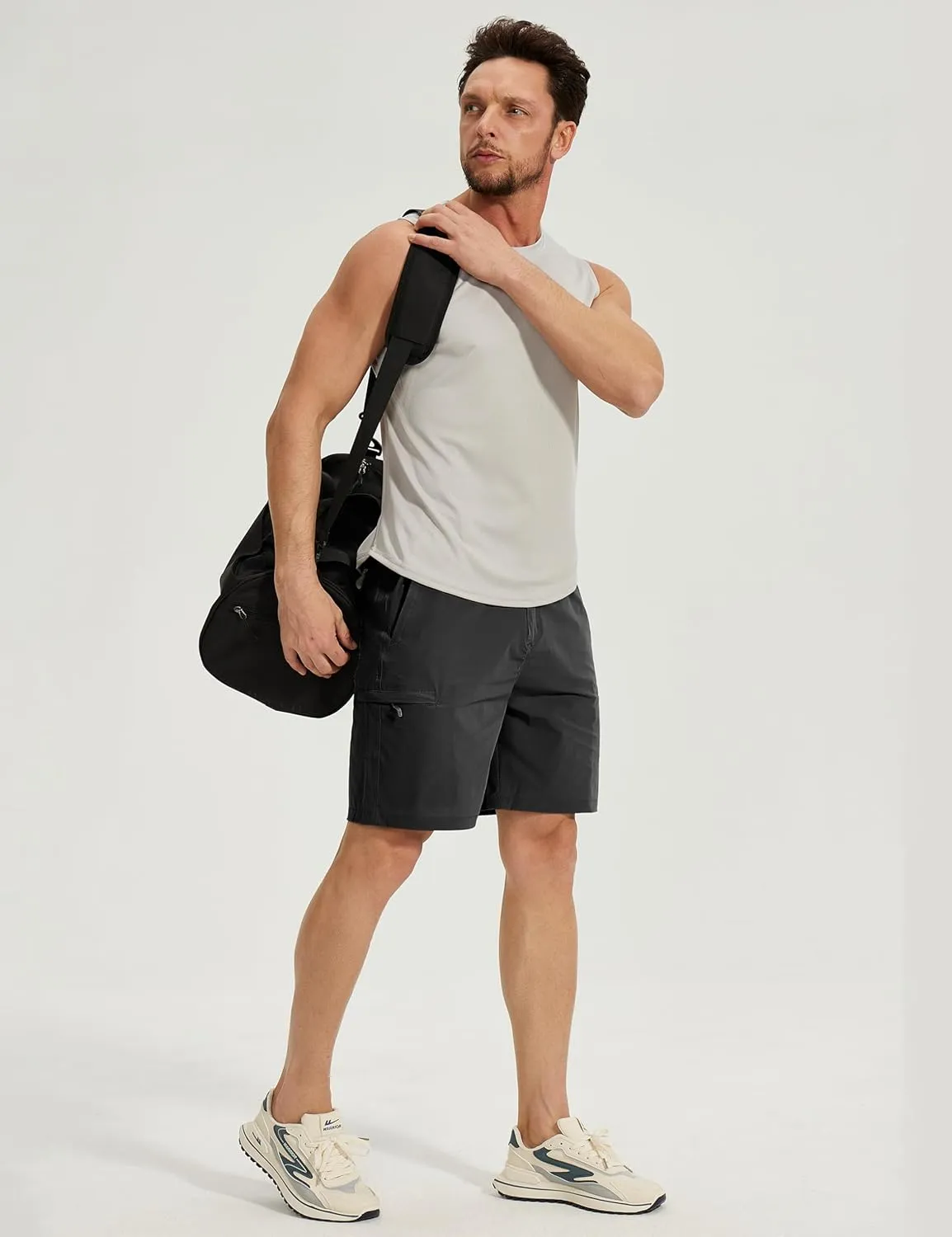 MOURCE Men's Hiking Shorts 9" - Lightweight Quick Dry Cargo Shorts for Men with 5 Pockets for Summer Golf Travel & Camping