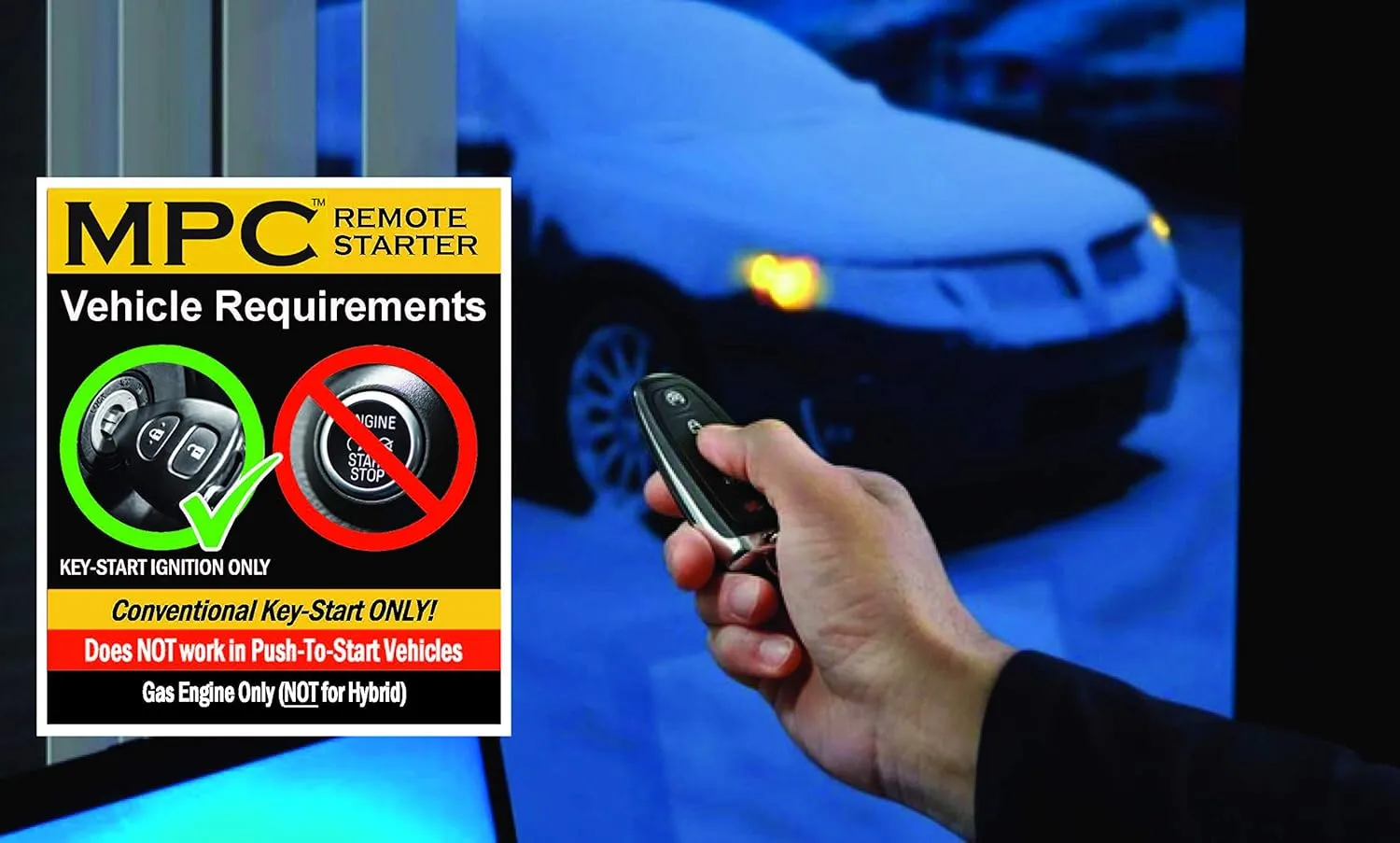 MPC Complete Remote Start Kit Compatible with Toyota Corolla 2012-2013 G-Key - with T-Harness - Firmware Preloaded - Includes (2) Ultra-Compact Extended Range 1-Button Remotes - Up to 1,500 ft