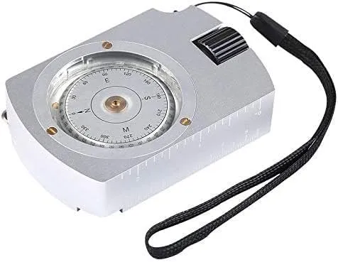 Multi Functional Survival Compass Camping Hiking Compass Map Measurer Distance Calculator Metal Professional Military Compass，Provide Accurate Direction Help, Easy to Carry
