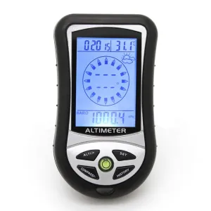 Multifunction 8 in 1 Digital LCD Altimeter Barometer Thermometer Weather Station