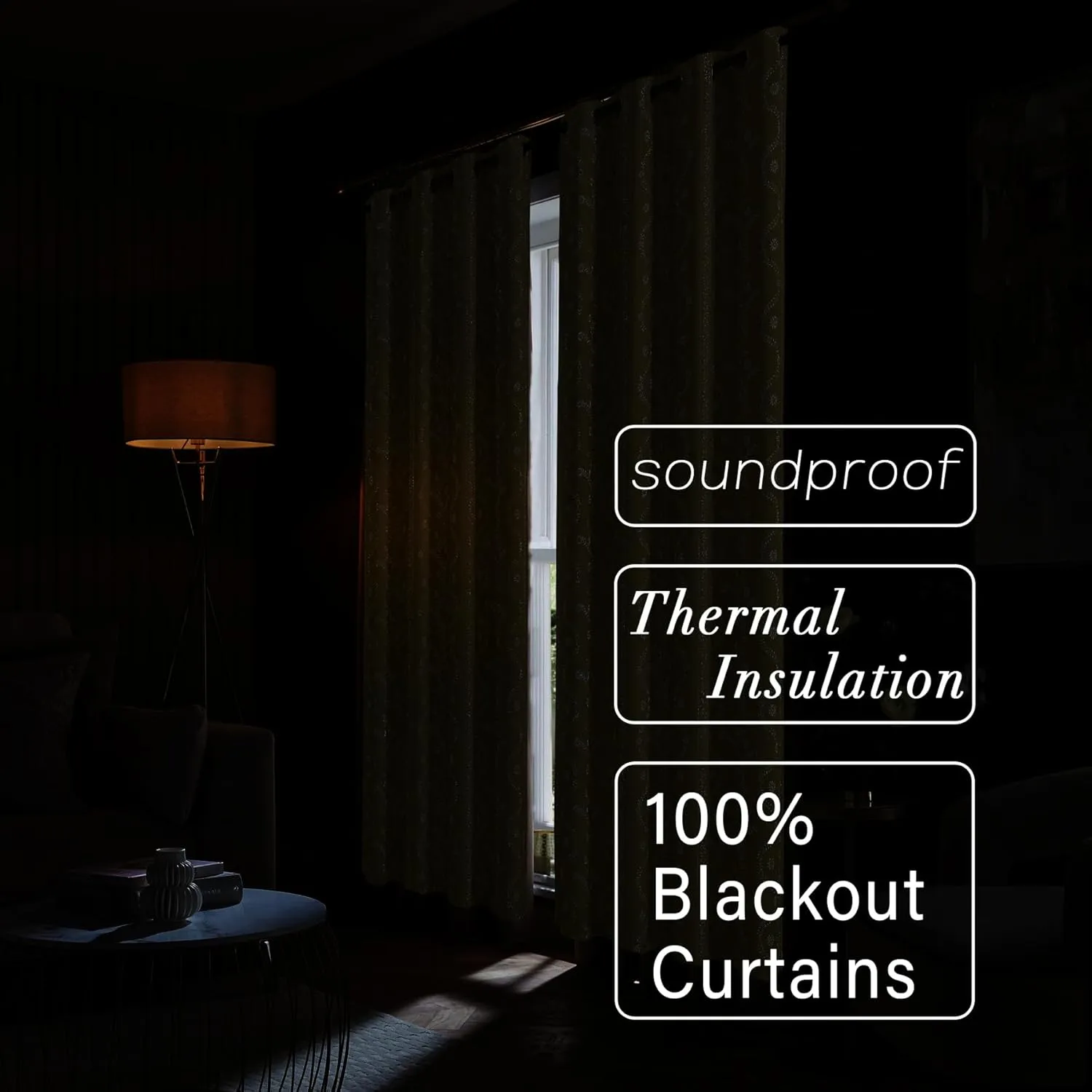 Mustard Yellow Curtains & Drapes 84 Inches Long 2 Panels for Living Room 100% Blackout Magritte Printed Floral Curtains Yellow