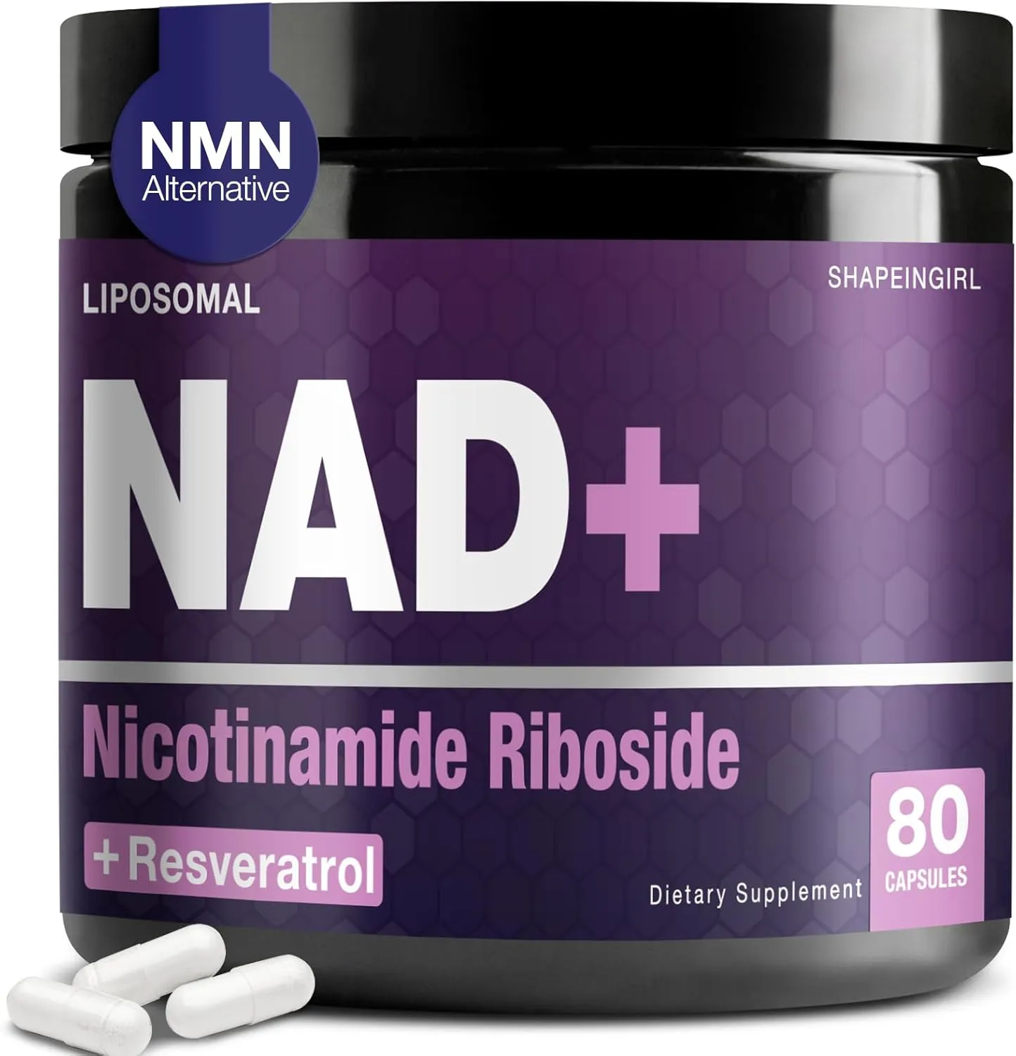 NAD  Supplement - NAD Nicotinamide Riboside Resveratrol 900mg, Liposomal NAD Plus for Men and Women, NR Supplement Support for Energy Anti-Aging Focus