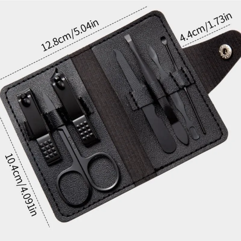 Nail Clipper Set 7-Piece Nail Tool Nail Clipper for Home Use Manicure Set(Blue)