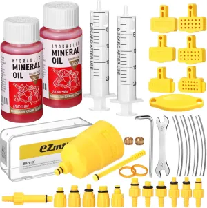 Namalu Brake Bleed Kit Compatible with Shimano, TEKTRO, TRP Hydraulic Disc Brakes, Brake Fluid Bleeder Set with 120ml High Performance Mineral Oil for MTB/Road Bike Brake