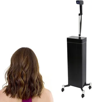 Nano Hair Steamer, Negative Ions Blue Light Hair Steamer Machine, 1200W Standing Hair Color Processor SPA Steamer | 0.13gal Kettle | 41.34-62.99in Adjustable Height | 4.92ft Spray Distance | Black