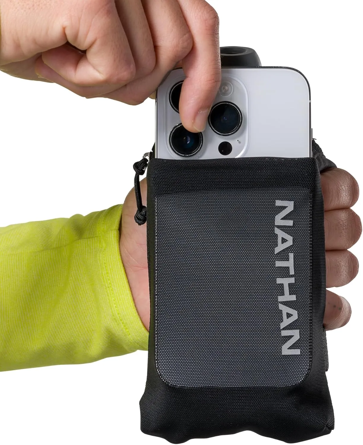 Nathan - SpeedDraw 2 12oz Flask Black/Reflective Silver OSFA