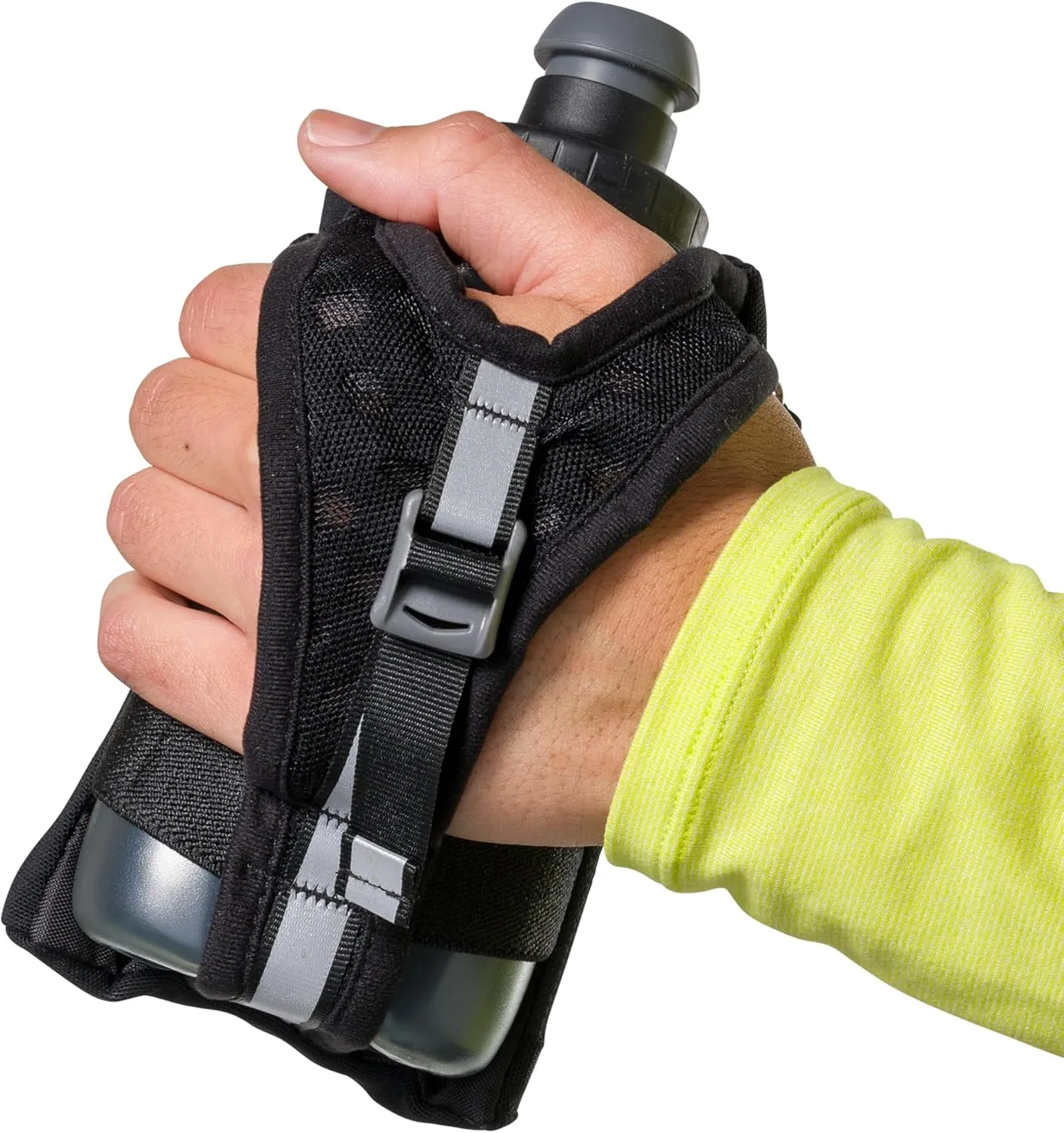 Nathan - SpeedDraw 2 12oz Flask Black/Reflective Silver OSFA