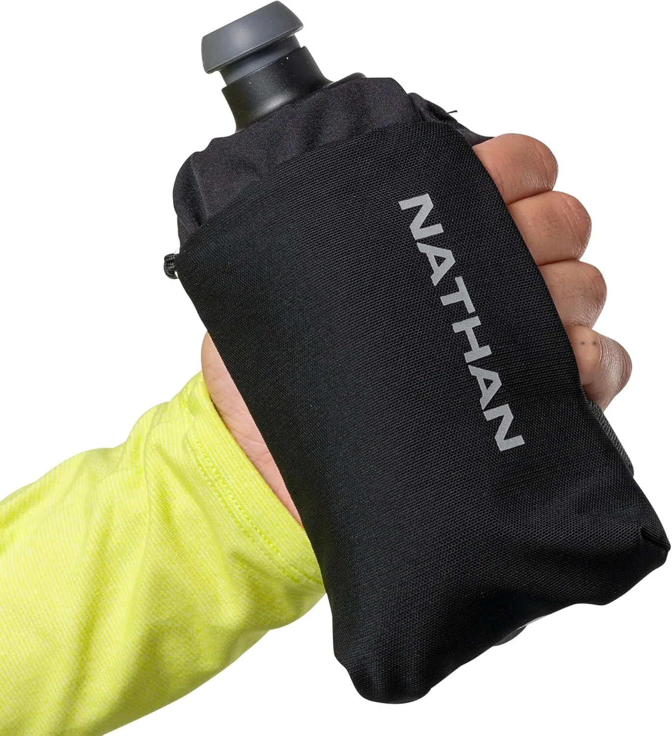 Nathan - SpeedDraw 2 12oz Flask Black/Reflective Silver OSFA