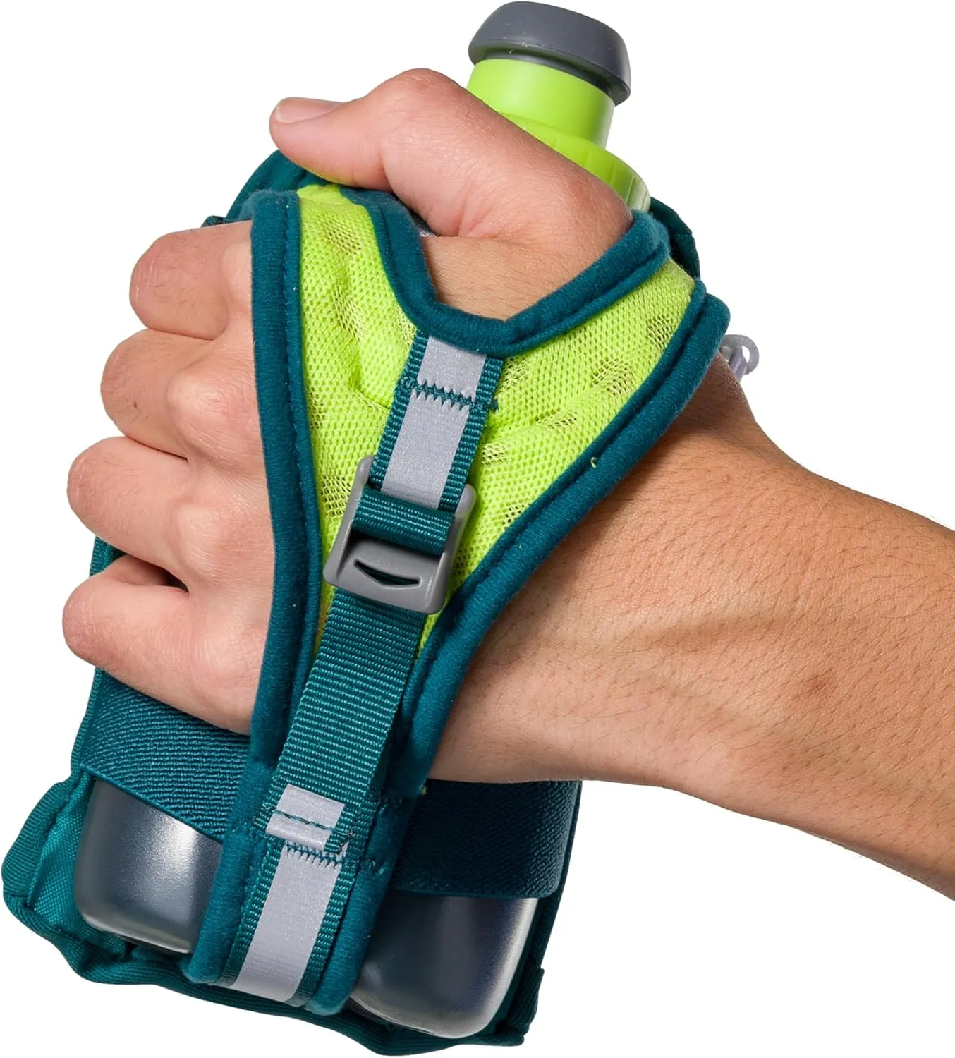 Nathan - SpeedDraw 2 12oz Flask Deep Teal/Reflective Silver OSFA