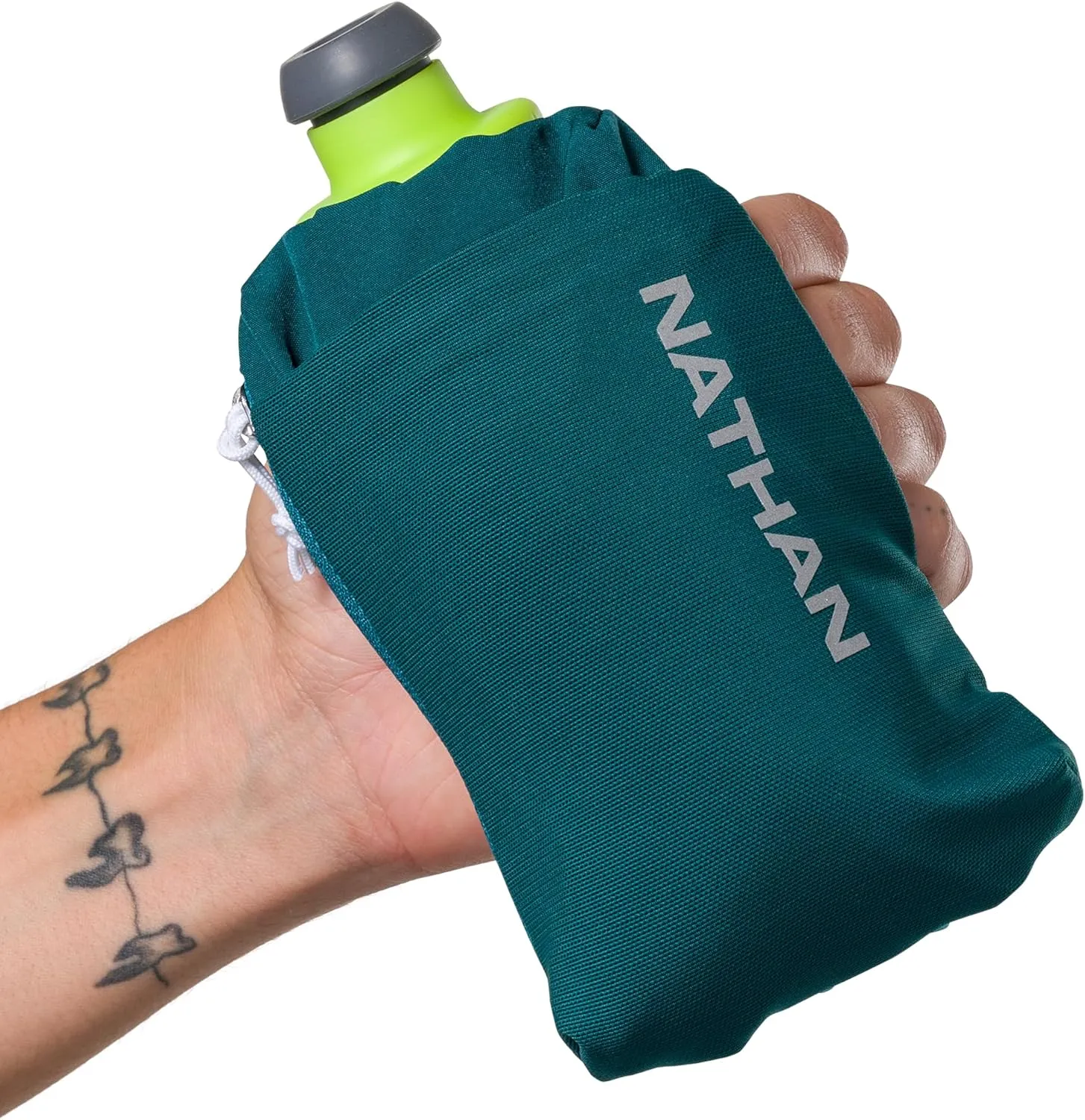 Nathan - SpeedDraw 2 12oz Flask Deep Teal/Reflective Silver OSFA