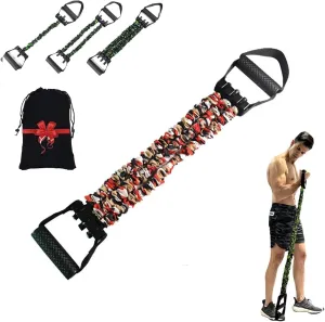 Natural Latex 3-Hole Resistance Stretcher,Chest Expander Stretch Bands for Men,High Elasticity & Tear Resistant Exercise Bands with Handles,AB Training Auxiliary Device