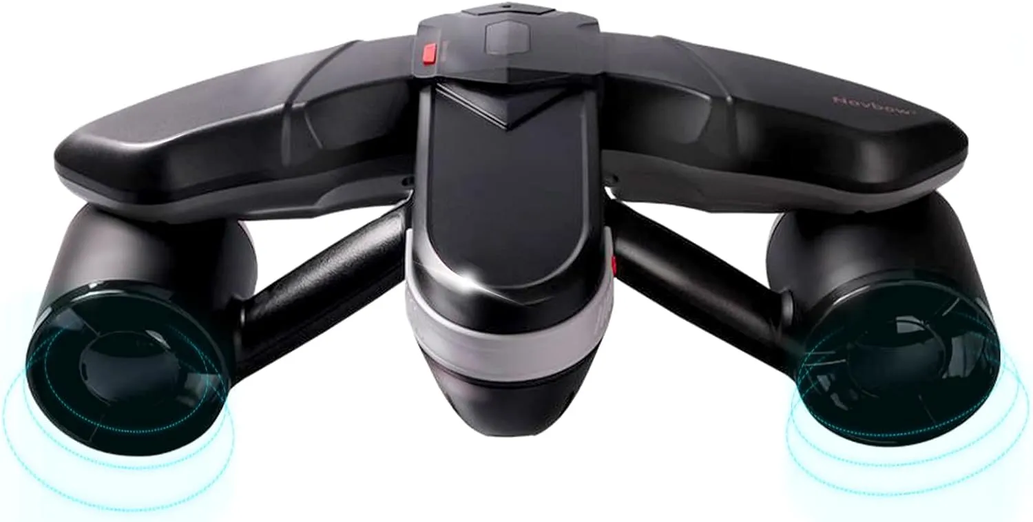 Navbow Plus Smart Underwater Scooter with Depth Gauge, Temperature Sensor, Compass, Action Camera Mount, 40M Waterproof for Diving & Snorkeling & Sea Adventures