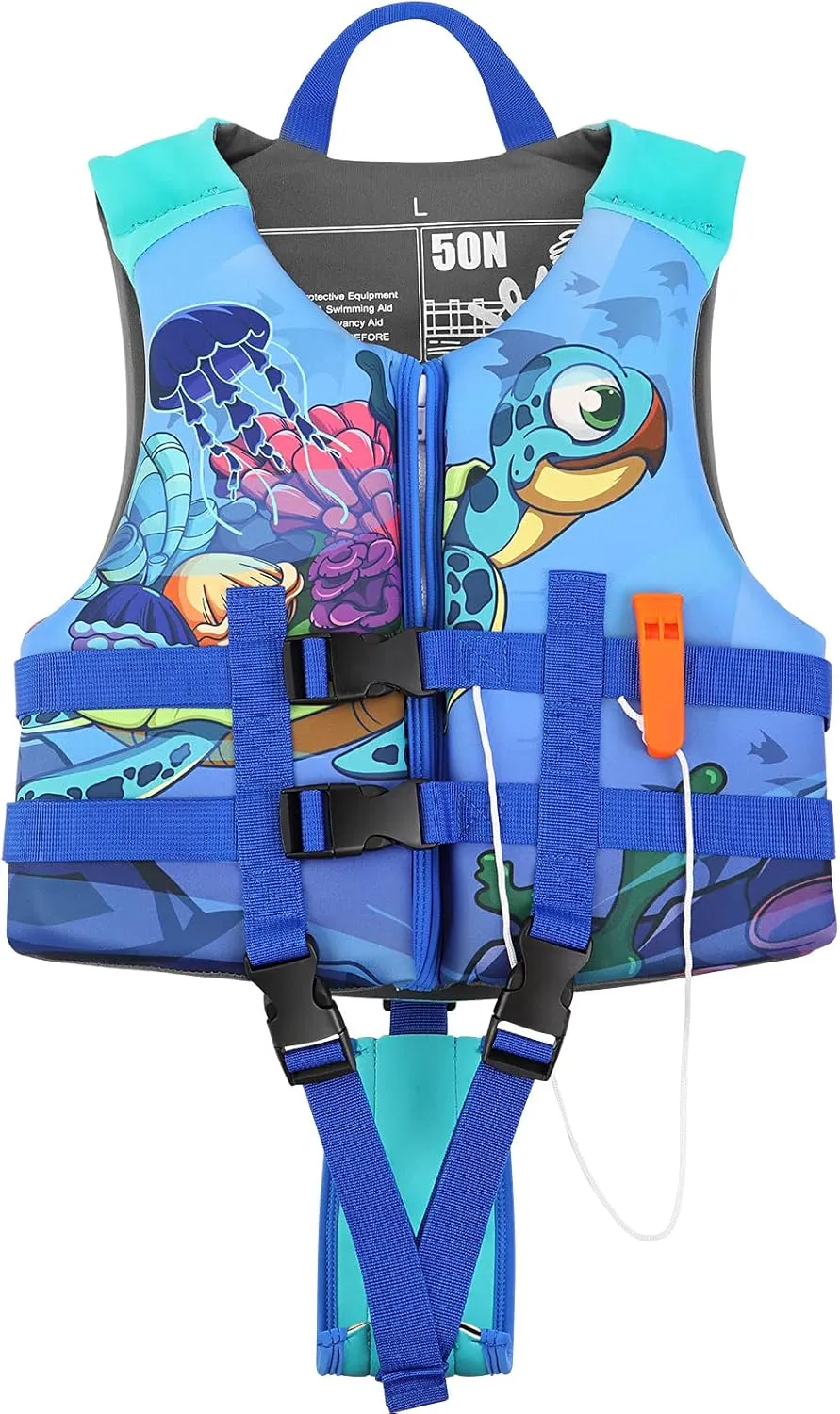 Neoprene Toddler Swim Vest for Children, Kids Swim Jacket Toddler Floaties Swimming Aid for 1-9 Years Old Boys and Girls