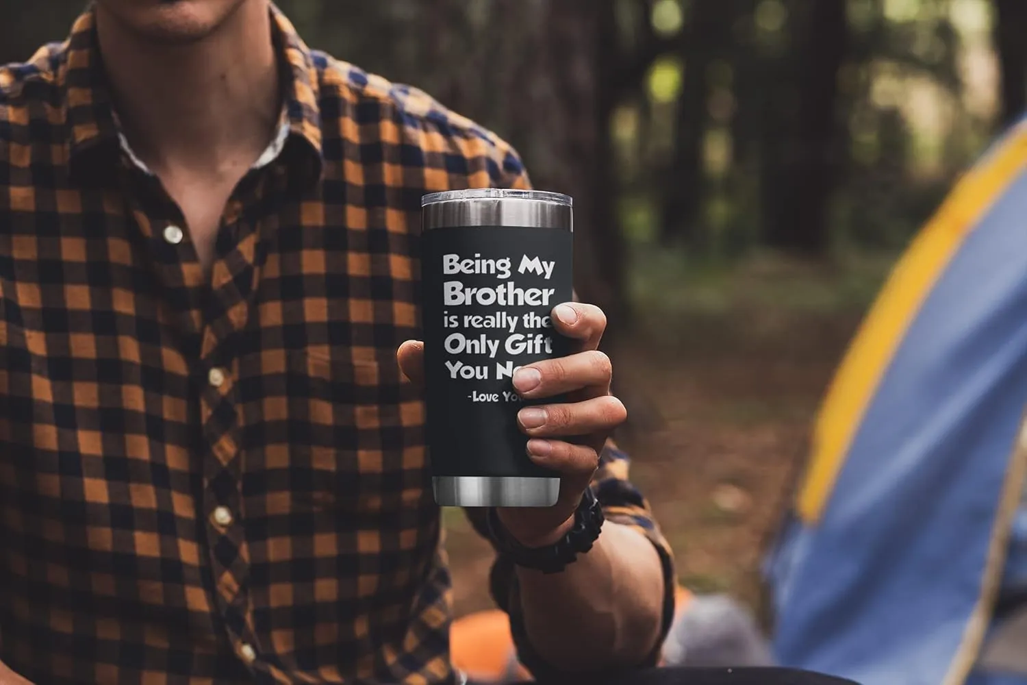 NewEleven Fathers Gift For Brother From Sister, Bro - Best Birthday Gift For Big, Little Brother, Siblings, Brothers In Law - Funny Gag Gifts For Men - 20 Oz Tumbler