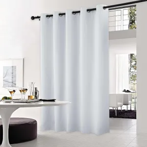 NICETOWN Patio Door Curtain Vertical Blinds, Reduce Sunlight Grommet Top Room Divider Curtain Panel Screen Partitions for Furniture Protecting (Cloud Grey, 70 inches Wide x 95 inches Long)