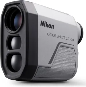 Nikon COOLSHOT 20i GIII Golf Rangefinder | Rainproof Laser rangefinder with Slope, Locked On Quake and 5 Year Warranty | Official Nikon USA Model