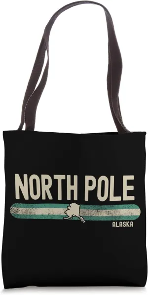 North Pole AK | Alaska | Travel & 80s Style Tote Bag