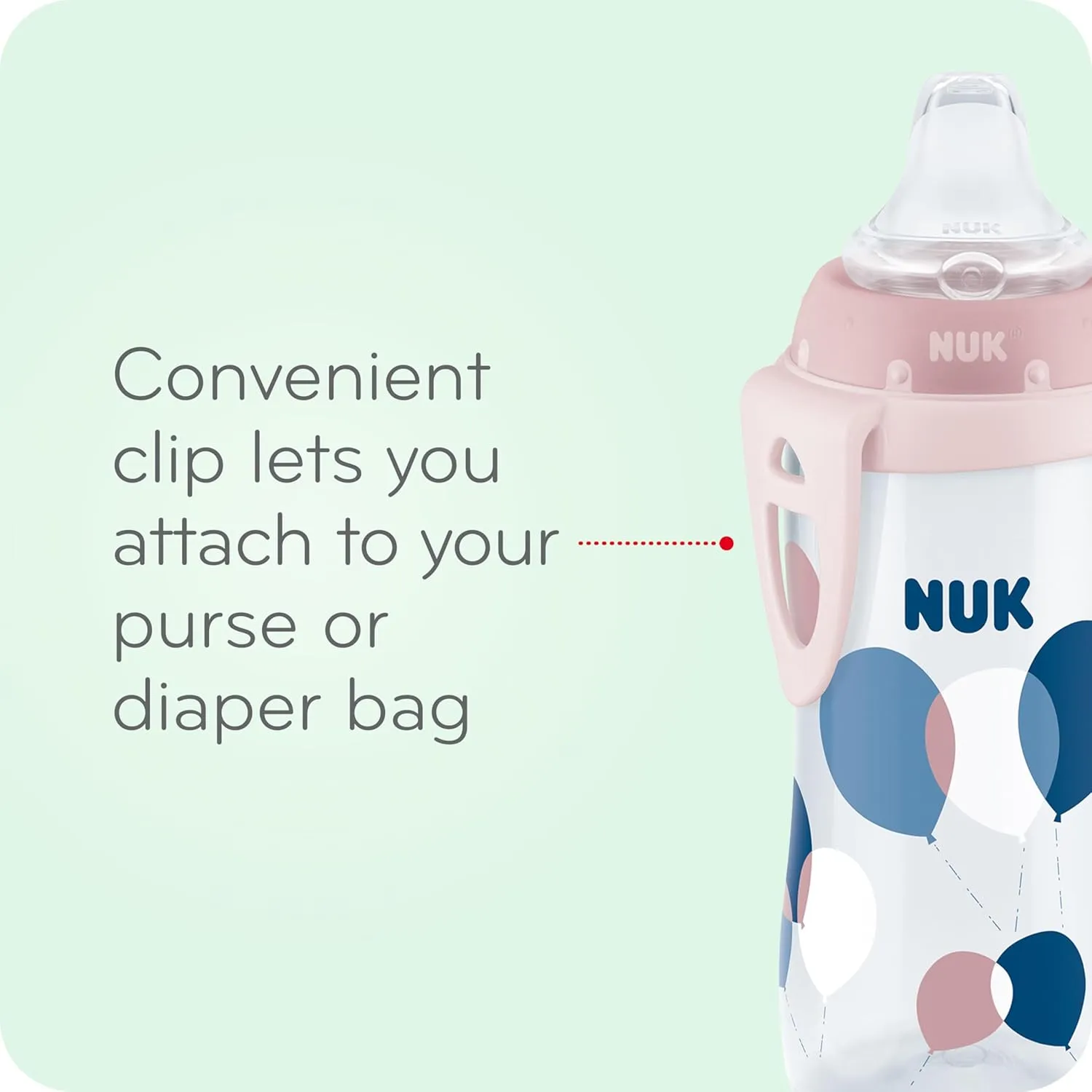 NUK Active Sippy Cup, 10 oz, 2 Pack, Disney's Cars, Lightning McQueen, BPA-Free, Spill-Proof, Transition Cup