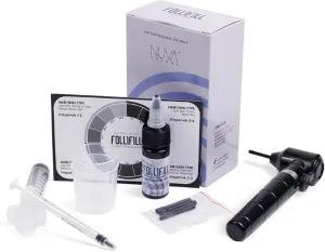 Nuva Follifill SMP Pigment Kit – Deepest Scalp Micropigmentation Ink with Superior Retention, 15ml Bottle for 50  Treatments, Includes Mixer, Syringes, Cups & Diluting Chart, Black