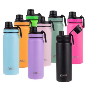 Oasis Stainless Steel Insulated Challenger Sports Bottle with Screw Cap 550ml