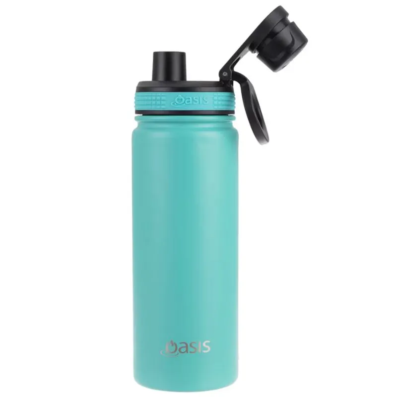 Oasis Stainless Steel Insulated Challenger Sports Bottle with Screw Cap 550ml