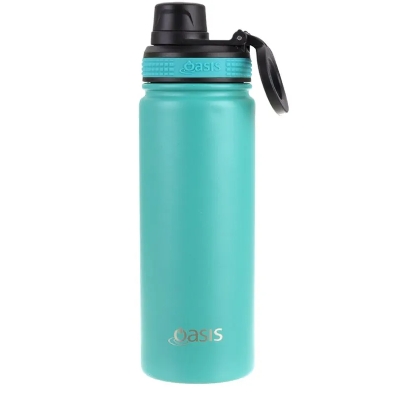 Oasis Stainless Steel Insulated Challenger Sports Bottle with Screw Cap 550ml