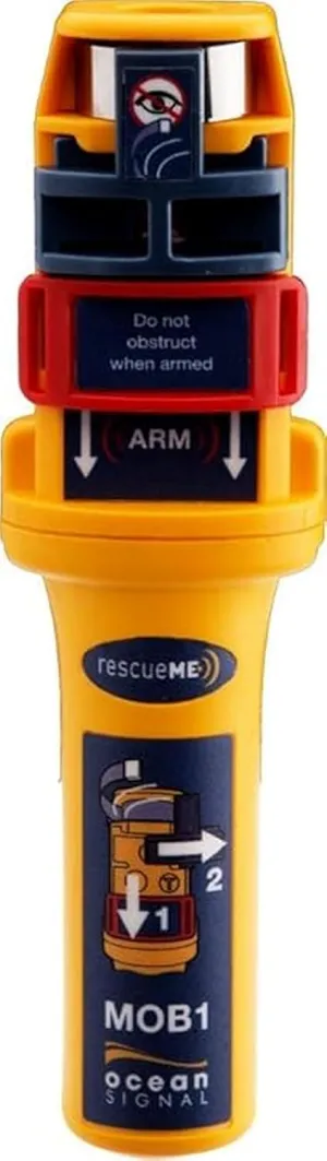 Ocean Signal rescueME MOB1 - Compact AIS Man Overboard Device with Automatic Activation, 7-Year Battery Life, 24 Hours of Operation, and Integrated DSC Transmitter