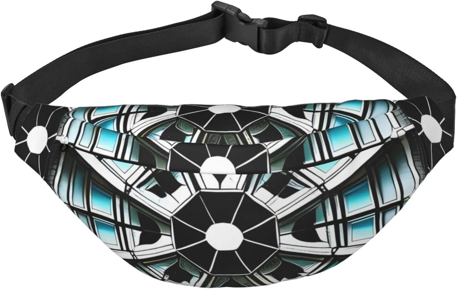 Octagon Building Men'S And Women'S Waist Pack, Crossbody Bag With Adjustable Belt For Running, Traveling, Sports, Hiking