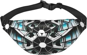 Octagon Building Men'S And Women'S Waist Pack, Crossbody Bag With Adjustable Belt For Running, Traveling, Sports, Hiking