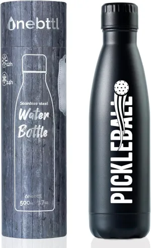 Onebttl Pickleball Gifts for Pickleball Lovers, Pickleball Accessories, 17oz Insulated Stainless Steel Drinking Bottle, Best Gifts for Christmas/Birthday