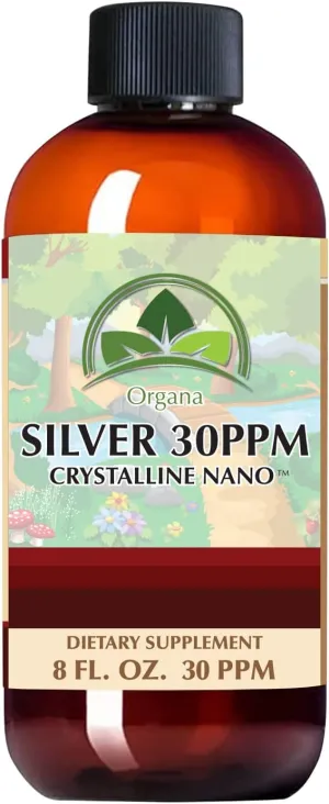 Organa Crystalline Colloidal Silver - 30 PPM - 8 oz Bottle