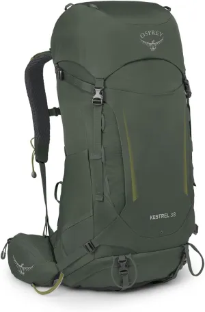 Osprey Kestrel 38L Men's Backpacking Backpack, Bonsai Green, S/M