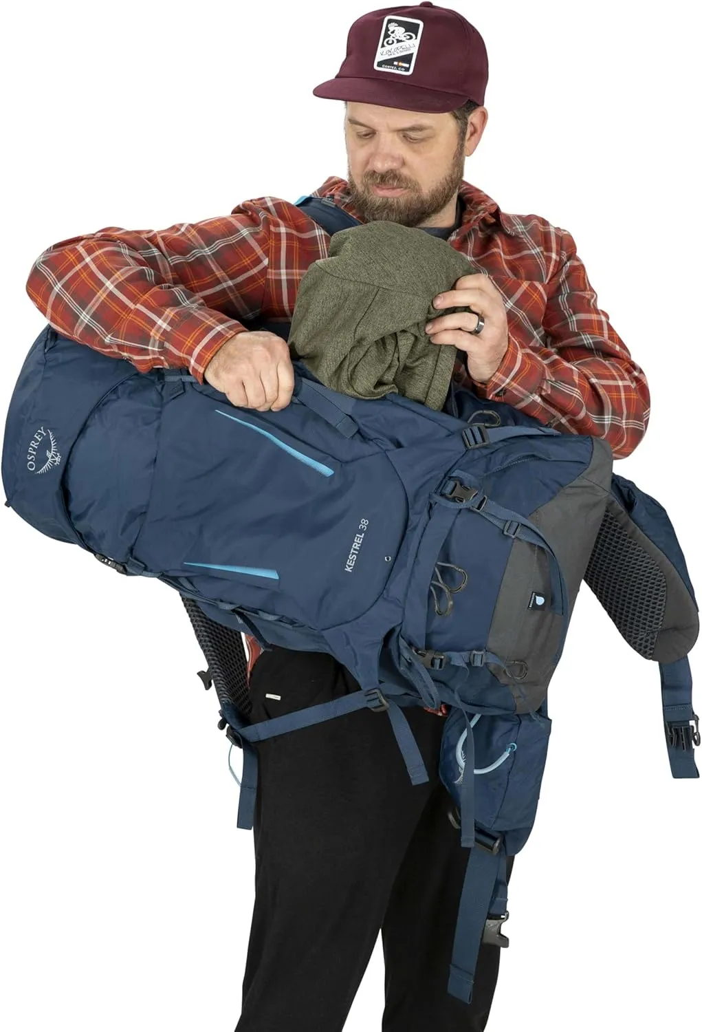 Osprey Kestrel 38L Men's Backpacking Backpack, Bonsai Green, S/M