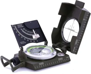 OUSIKA Mulitifunctional Outdoor Survival Military Compass Camping Waterproof Geological Compass Digital Navigation Equipment