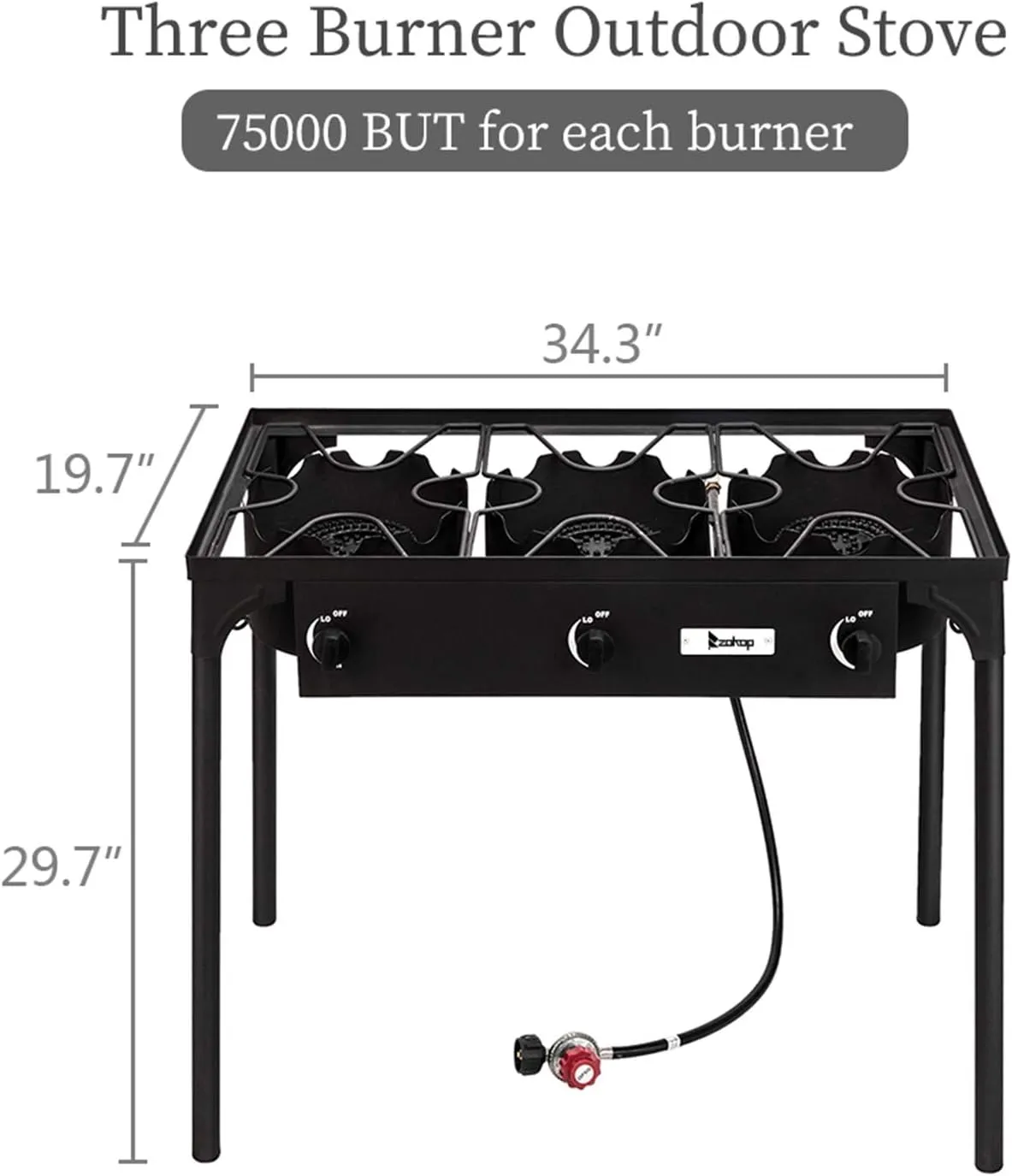 Outdoor Burner Stove on Stand, Gas Camping Stove High Pressure Propane Cooker Portable Stove Burner, Perfect for Home Brewing Maple Syrup Patio Turkey Frying Canning