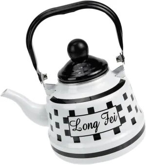 Outdoor Enamel Coffee Kettle Stovetop Teapot for Camping Vintage Design Easy to with Induction Electric and Gas Stoves