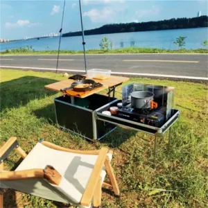 Outdoor Foldable Camping Intelligent system Kitchen Table Set Portable
