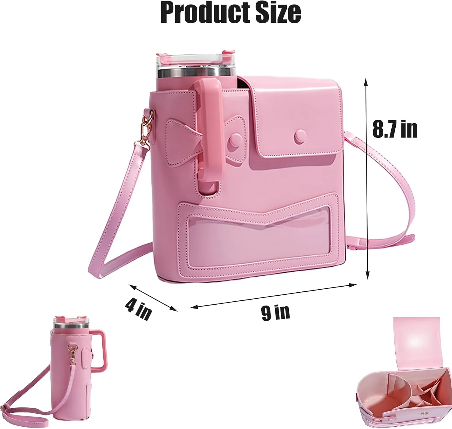 Outdoor Portable Crossbody Water Cup Storage Bag, Cross Body Bag with Water Bottle Holder, Adjustable Shoulder Strap