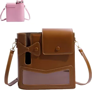Outdoor Portable Crossbody Water Cup Storage Bag, Cross Body Bag with Water Bottle Holder, Adjustable Shoulder Strap
