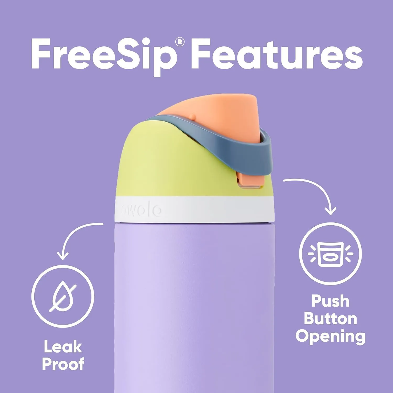 Owala FreeSip Insulated Stainless Steel Water Bottle with Straw for Sports, Travel, and School BPA-Free Sports Water Bottle, 32 oz, Citrus Crush