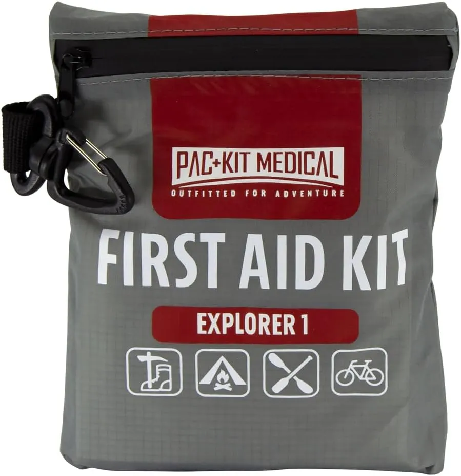 Pac-Kit Watertight Explorer 1 First Aid Kit for Hiking, Camping and Outdoor Activities, 67 Pieces