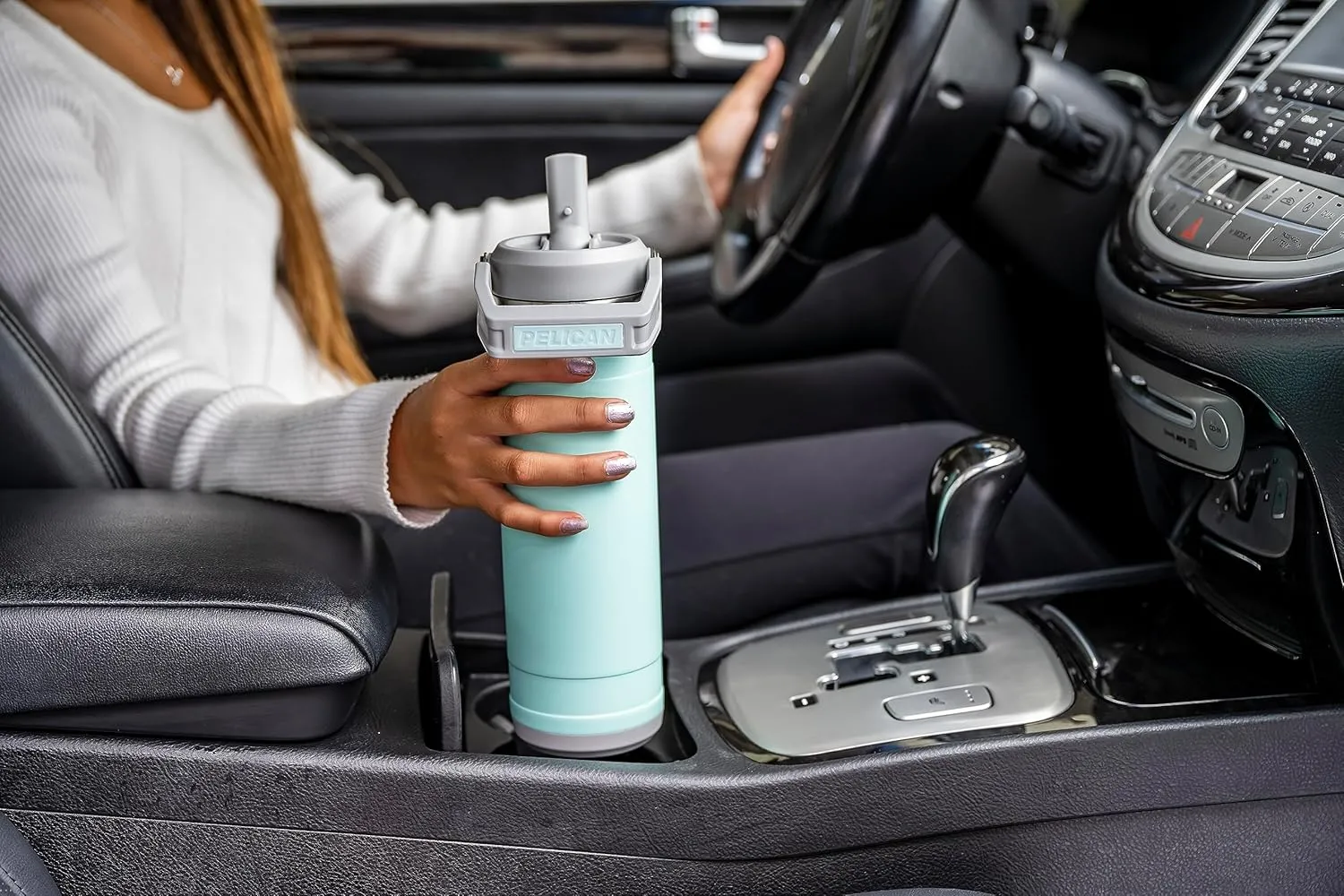 Pelican Hydration Pelican Pacific™ 26 oz Vacuum Insulated Tumbler - Recycled Stainless Steel Double Wall Travel with Dual Lid, Powder Coated Insulated Water Bottle For Cold Drinks, Blush